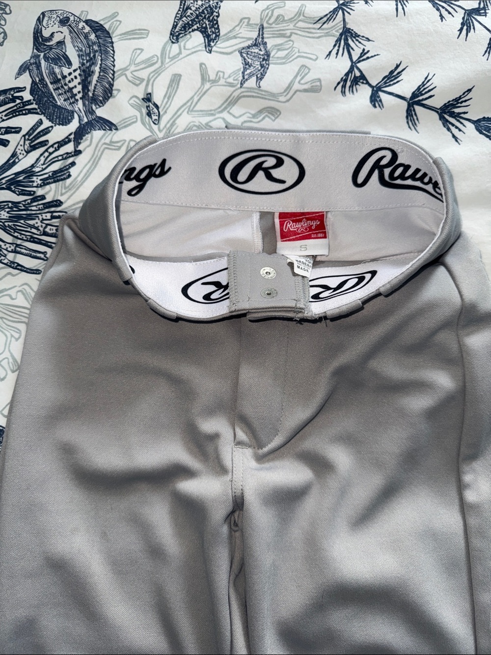 Rawlings Gray Athletic Baseball Pants